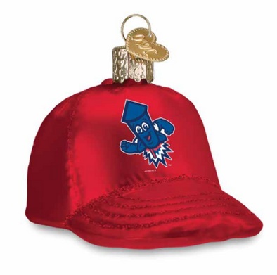 Los Wepas des Worcester Holiday Red Wepa Hat Glass Ornament