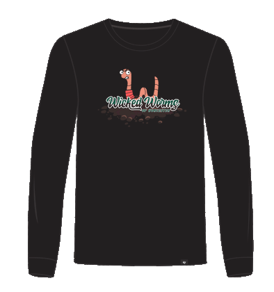 Worcester Red Sox Black Worms Primary SR Long Sleeve